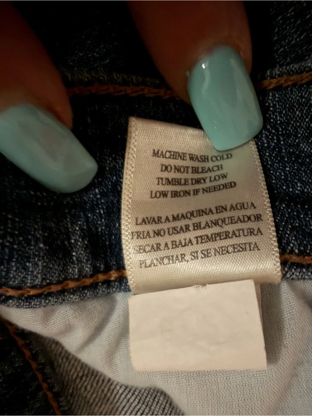 Women’s Ripped  Dark Wash Blue Jeans - Classic Straight Fit Size 13